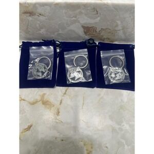 World Map Keychain Wherever You Go Come Back To Me Inspirational Gift Set of‎ 3